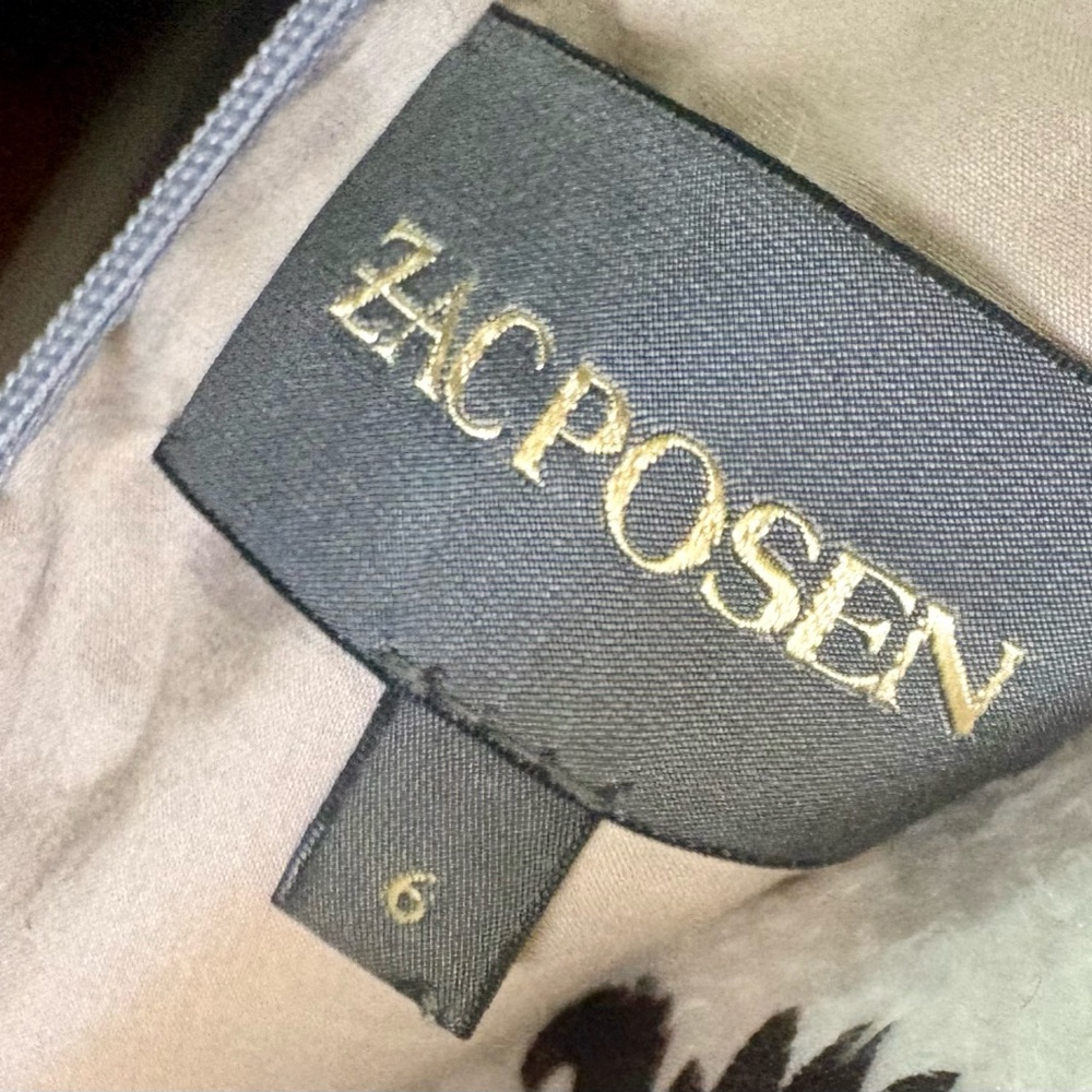 ZAC POSEN Metallic Linen and Silk Cocktail Mini Dress - Picture 5 of 8